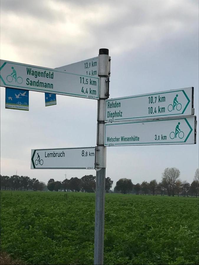 Kranich-Holzferienhaus 'Kleine Auszeit' Rehden Buitenkant foto